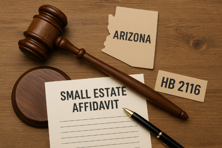 New Small Estate Affidavit Limits with Arizona HB 2116 - Gottlieb Law