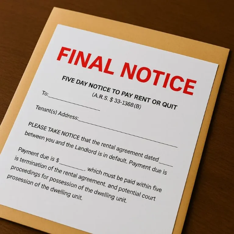 Evicting a Residential Tenant in Arizona - Gottlieb Law