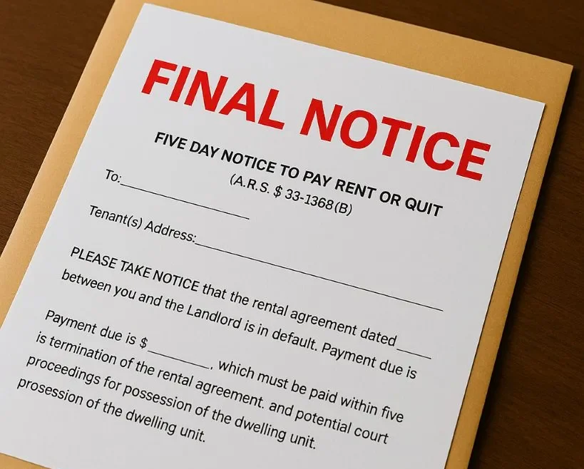 Evicting a Residential Tenant in Arizona - Gottlieb Law